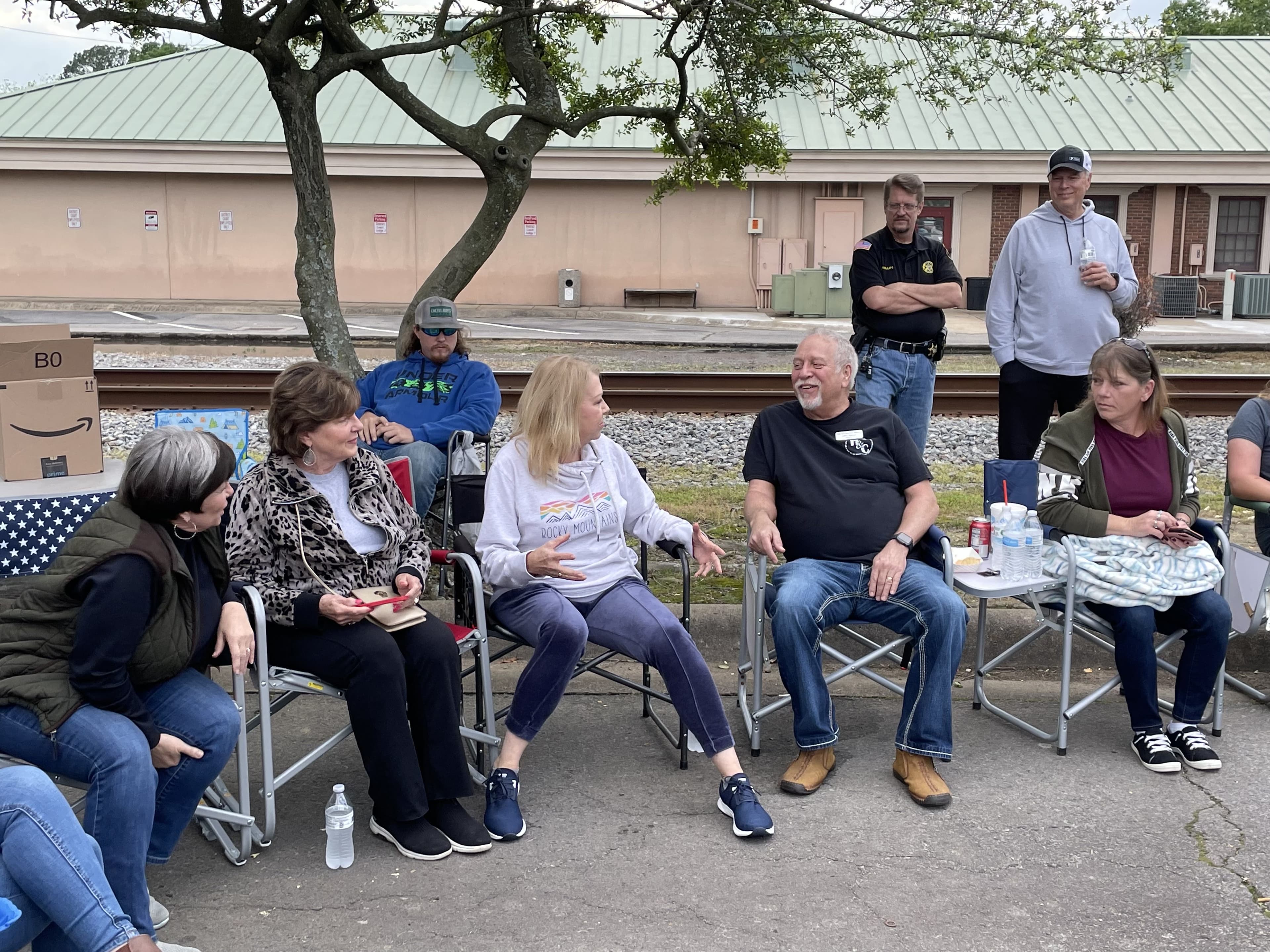 Community members gathered together in fellowship